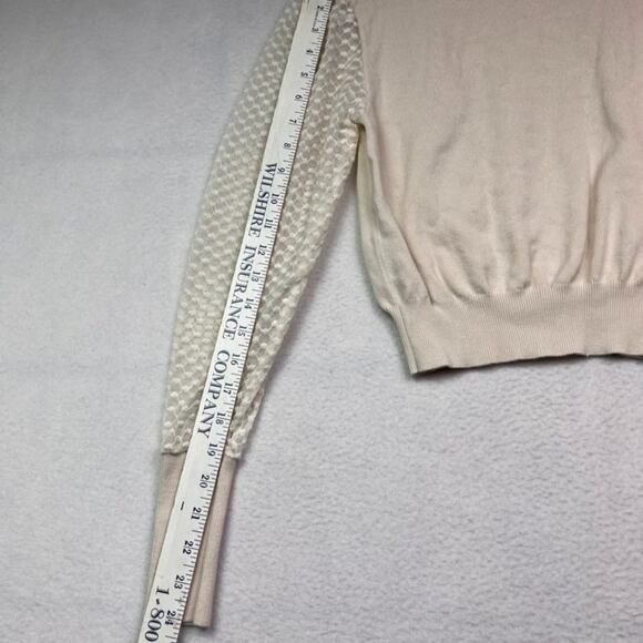 Zara Sweater Womens Small IVory Long Sleeve Turtleneck Knit - Picture 8 of 9
